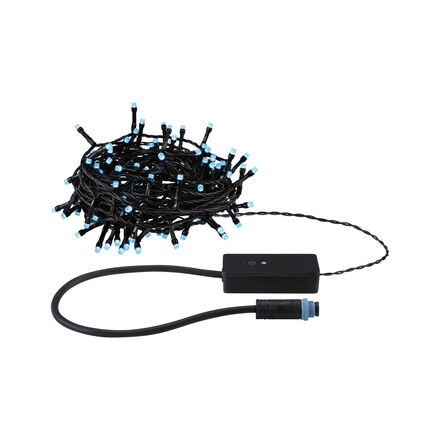 PAULMANN Plug &amp; Shine LED světelný řetěz Yuna RGB 12,4m IP44 5W černá