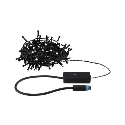 PAULMANN Plug &amp; Shine LED světelný řetěz Yuna RGB 12,4m IP44 5W černá