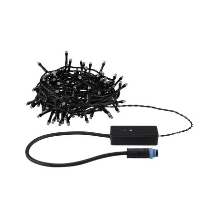 PAULMANN Plug &amp; Shine LED světelný řetěz Yuna RGB 12,4m IP44 5W černá