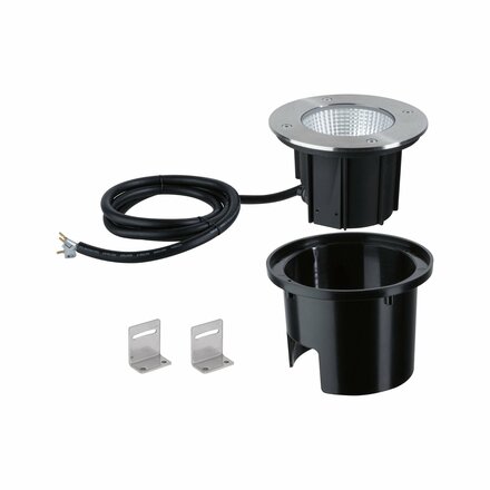 PAULMANN LED zemní svítidlo Durea IP67 kruhové 153mm 3000K 8W 230V ocel kov