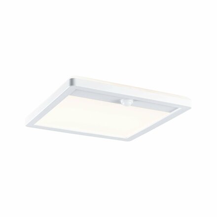 PAULMANN LED venkovní panel Lamina vč. pohybové čidlo IP44 hranaté 250x250mm 3000K 14,5W 230V bílá umělá hmota