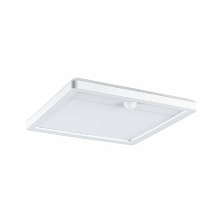 PAULMANN LED venkovní panel Lamina vč. pohybové čidlo IP44 hranaté 250x250mm 3000K 14,5W 230V bílá umělá hmota