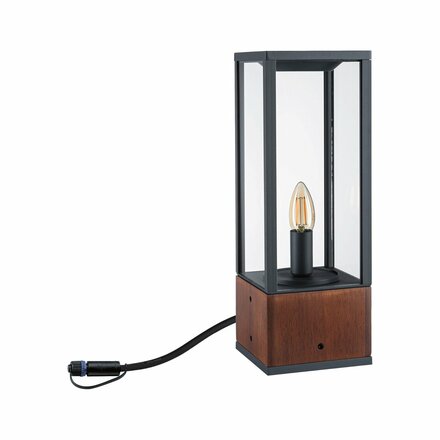 PAULMANN Plug & Shine stojací svítidlo Venea samostatné svítidlo IP44 1900K 2W dřevo