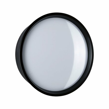 PAULMANN LED venkovní nástěnné svítidlo Platomo IP44 kruhové 180mm 3000K 14,5W 230V černá umělá hmota