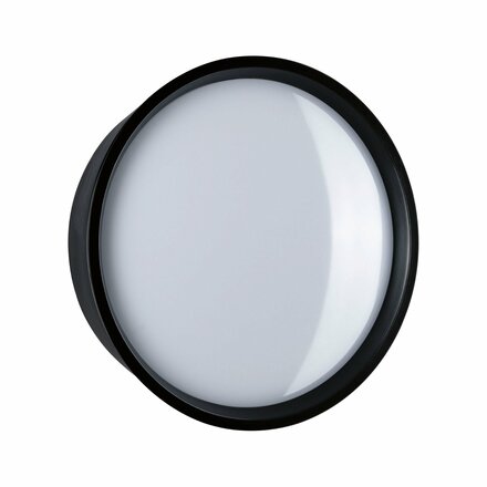 PAULMANN LED venkovní nástěnné svítidlo Platomo IP44 kruhové 180mm 3000K 14,5W 230V černá umělá hmota