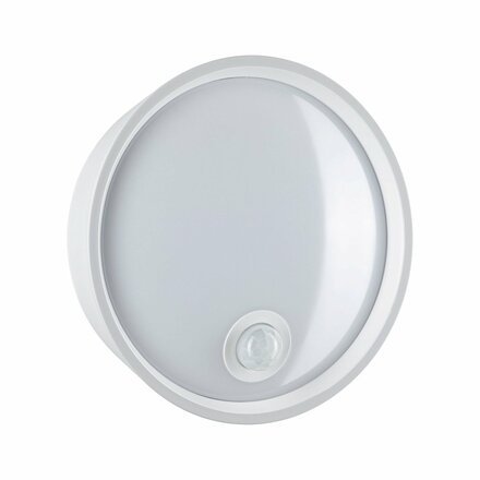 PAULMANN LED venkovní nástěnné svítidlo Platomo pohybové čidlo IP44 kruhové 180mm 3000K 14,5W 230V bílá umělá hmota