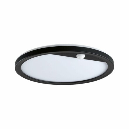 PAULMANN LED venkovní panel Lamina Backlight pohybové čidlo neláká hmyz IP44 kruhové 280mm CCT 14W 230V černá umělá hmota