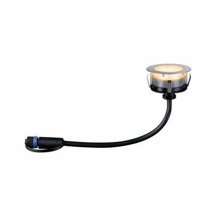 PAULMANN Plug & Shine LED zemní svítidlo Floor samostatné svítidlo neláká hmyz IP67 2200K 2W stříbrná