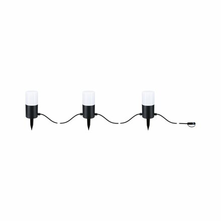 PAULMANN Plug & Shine LED světelný řetěz Tubs IP44 3000K 3x2W antracit 947.61