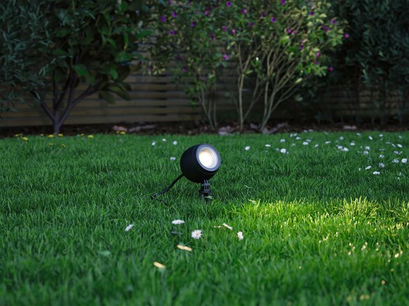 PAULMANN Plug & Shine LED bodové zahradní světlo Smart Home Zigbee Kikolo neláká hmyz IP65 CCT 6,2W antracit 947.68