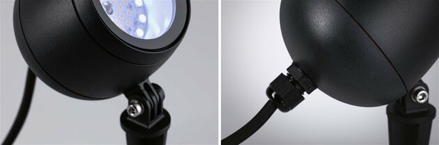 PAULMANN Plug & Shine LED bodové zahradní světlo Smart Home Zigbee Kikolo IP65 RGBW+ 6,2W antracit 947.69