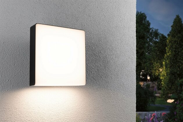 PAULMANN LED venkovní nástěnné svítidlo Azalena pohybové čidlo HF senzor IP44 250x97mm 3000K 8,5W 230V antracit umělá hmota/hliník