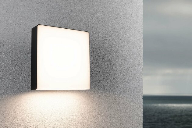 PAULMANN LED venkovní nástěnné svítidlo Azalena pohybové čidlo HF senzor IP44 250x97mm 3000K 8,5W 230V antracit umělá hmota/hliník