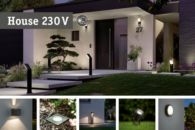 PAULMANN LED venkovní nástěnné svítidlo Smart Home Zigbee 3.0 Azalena pohybové čidlo HF senzor IP44 250x97mm CCT 8,5W 230V bílá umělá hmota/hliník