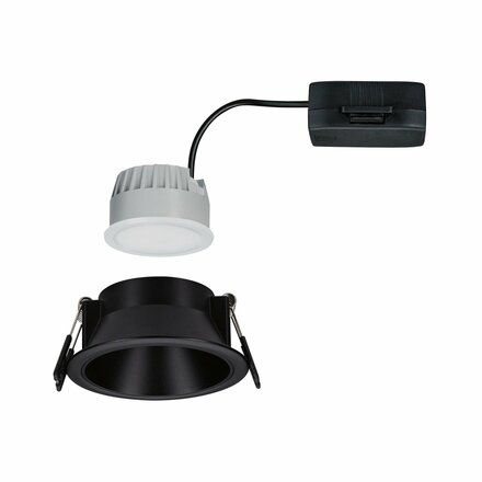 PAULMANN LED vestavné svítidlo 3-krokové-stmívatelné Cole Coin IP44 kruhové 88mm Coin 6W 230V 2700K černá