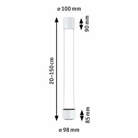 PAULMANN URail LED závěs Aldan / 8,5W 3000K stmívatelné 230V bílá