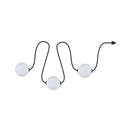 PAULMANN Plug &amp; Shine LED světelný řetěz Naima prodlužovací sada IP67 3000K 3x1W 1,71m černá
