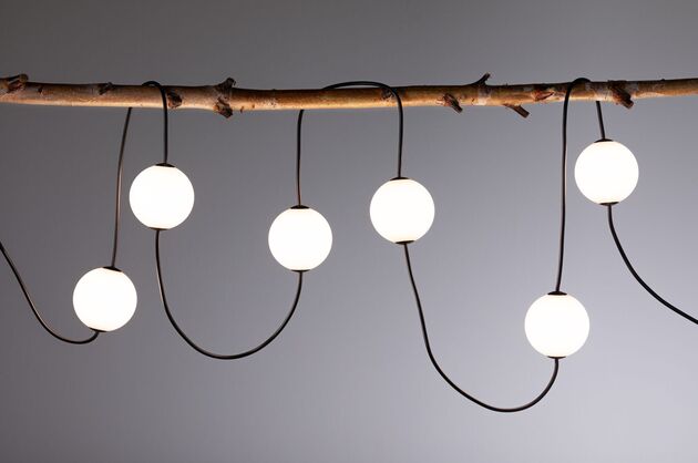 PAULMANN Plug &amp; Shine LED světelný řetěz Naima prodlužovací sada IP67 3000K 3x1W 1,71m černá