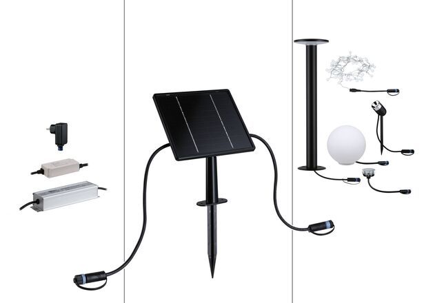 PAULMANN Plug & Shine solární panel IP44 24V max. 21W antracit