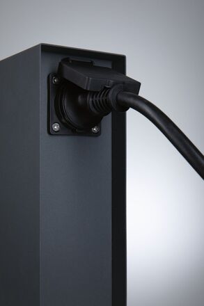 PAULMANN Plug & Shine sloupek se zásuvkami Rio vč. trafa IP44 antracit