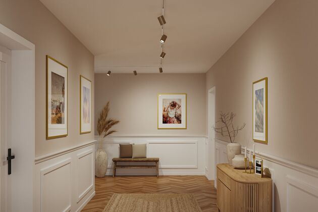 PAULMANN URail lištový spot Luxe GU10 max. 10W 230V zlatá mat/bílá