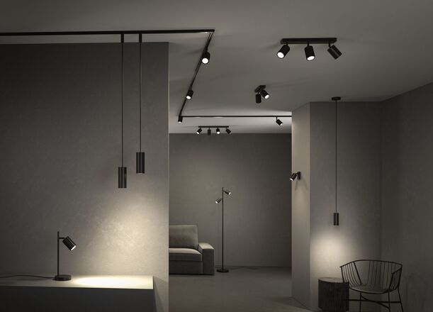PAULMANN Stolní lampa Lirena GU10 max. 7W černá mat kov