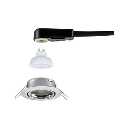 PAULMANN LED vestavné svítidlo Base GU10 Flat výklopné 4W 230V 2700K kov kartáčovaný