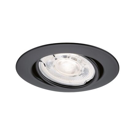 PAULMANN LED vestavné svítidlo Base GU10 Flat výklopné 3x4W 230V 2700K černá mat