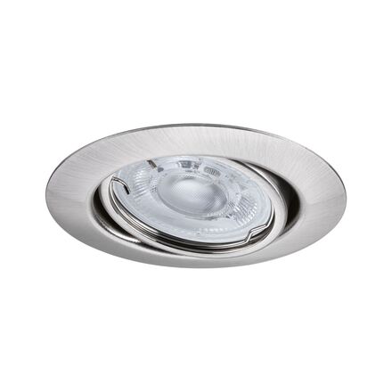 PAULMANN LED vestavné svítidlo Base GU10 Flat výklopné 3x4,9W 230V stmívatelné 2700K kov kartáčovaný