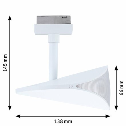 PAULMANN URail LED lištový spot 3-krokové-stmívatelné Alejandro 10W 3000K stmívatelné 230V bílá