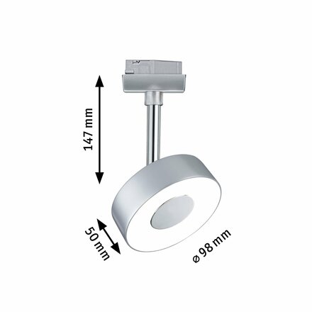 Paulmann URail LED-Spot, 5W, Circle 230V, Chrom mat 952.71 P 95271