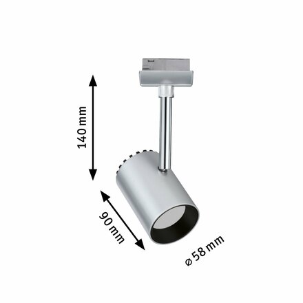 Paulmann URail LED-Spot, 5W, Shine 230V, Chrom mat 952.73 P 95273