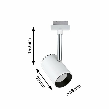 Paulmann URail LED-Spot, 5W, Shine 230V, Bílá 952.83 P 95283