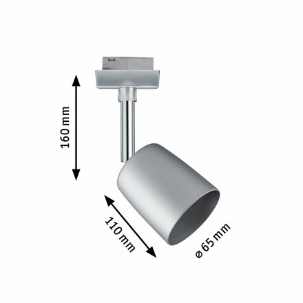 Paulmann URail Spot Cover Chrom mat bez zdroje světla, max. 10W GU10 953.35 P 95335