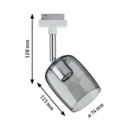 Paulmann URail Spot Blossom Bílá RauchSklo bez zdroje světla, max. 25W G9 953.44 P 95344