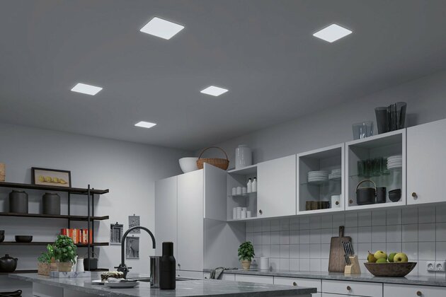 PAULMANN LED vestavné svítidlo Veluna WhiteSwitch 215mm x 215mm IP44 stropní montáž 17W včetně sv. zdroje 953.80