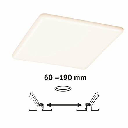 PAULMANN Smart Home Zigbee LED vestavné svítidlo Veluna VariFit měnitelná bílá 215mm x 215mm IP44 17W 953.85