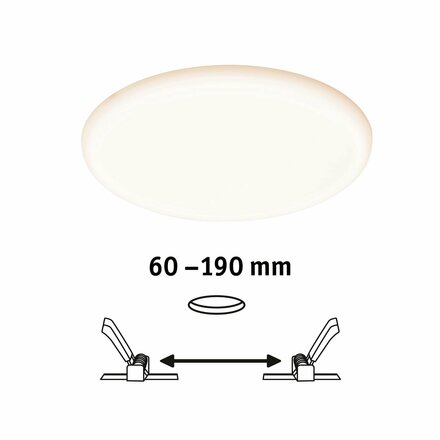 PAULMANN Smart Home Zigbee LED vestavné svítidlo Veluna VariFit měnitelná bílá 215mm IP44 17W 953.87