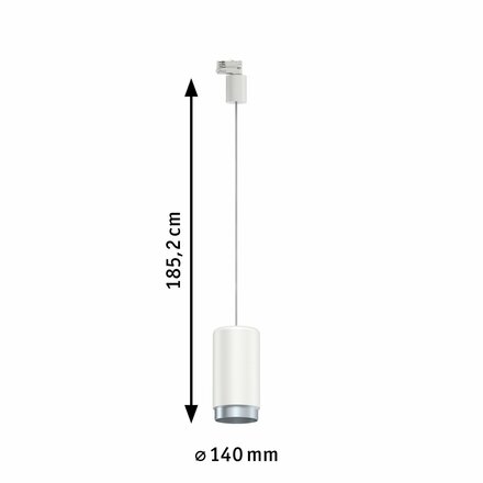 PAULMANN ProRail3 závěs Corus E27 max. 50W 230V bílá