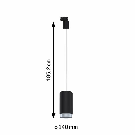 PAULMANN ProRail3 závěs Corus E27 max. 50W 230V černá