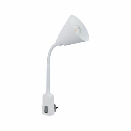 PAULMANN svítidlo do zásuvky Junus Flexarm E14 bílá vypínač na lampě 954.28 P 95428