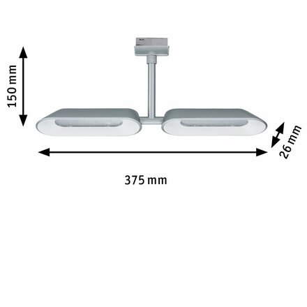 Paulmann URail LED Spot Dipper 2x8W chrom mat/bílá stmívatelné 954.69 P 95469