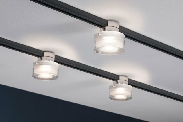 PAULMANN URail LED spot Ceiling Topa Dot 5,2W chrom/čirá/satén stmívatelné 955.02 P 95502