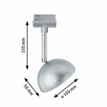 PAULMANN URail LED-spot Hemi matný chrom 230V kov/umělá hmota 955.08 P 95508