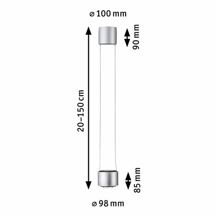 PAULMANN URail LED Pendel Aldan 1-flamming 1x13W černá/matný chrom stmívatelné 955.20 P 95520