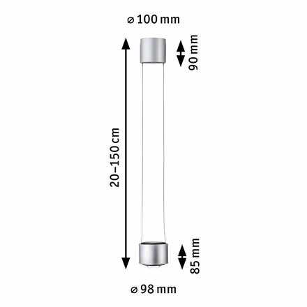 PAULMANN URail LED Pendel Aldan 1-flamming 1x13W černá/matný chrom stmívatelné 955.20 P 95520