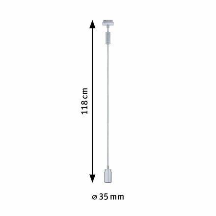 PAULMANN URail závěs Runa GU10 max. 10W 230V matný chrom