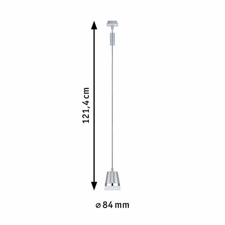 PAULMANN URail závěs Cone GU10 max. 10W 230V matný chrom
