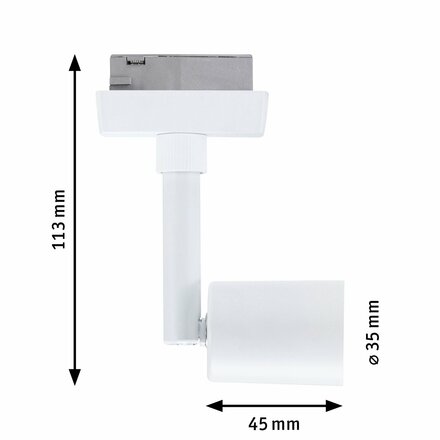 PAULMANN URail LED lištový spot Salt GU10 max. 10W 230V bílá