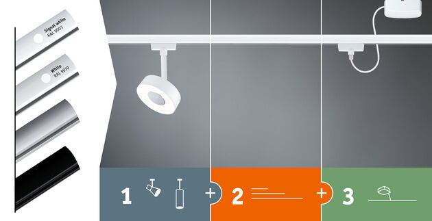 PAULMANN URail závěs Smart Home Zigbee 3.0 Hildor RGBW 10W RGBW+ stmívatelné 230V černá mat